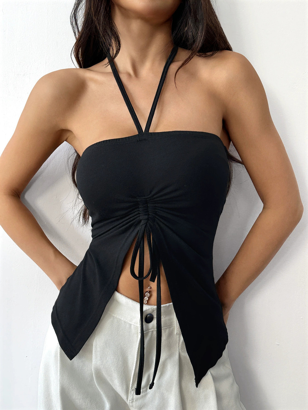 ZARA Sexy Halter Neck Slimming Top Spring Summer
